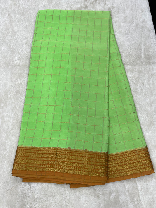 Sliver base zari Mysore silk sarees