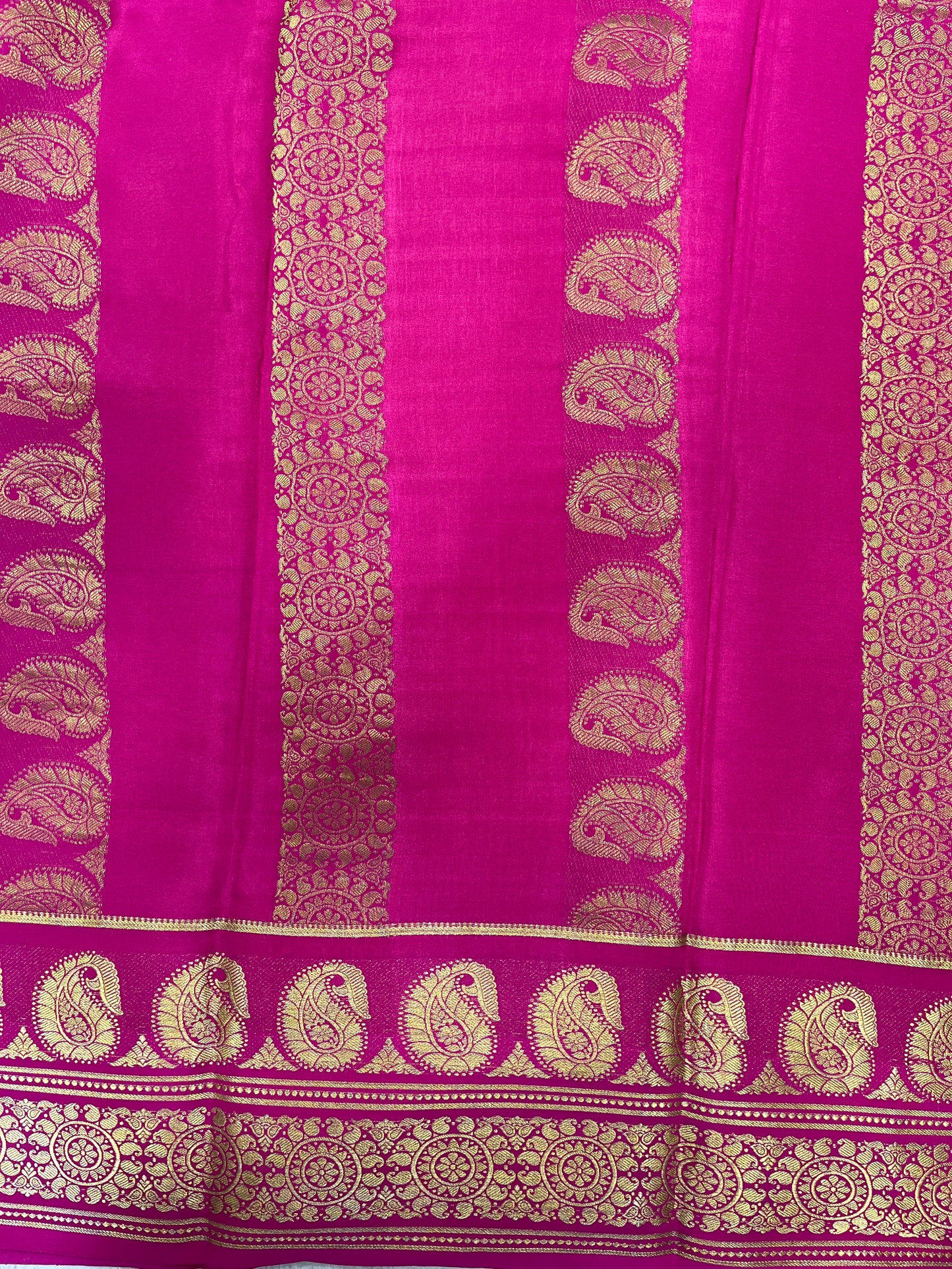 Pure crepe Mysore silk KSIC Mango(1149002)