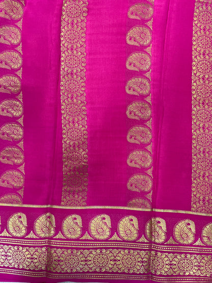 Pure crepe Mysore silk KSIC Mango(1149002)
