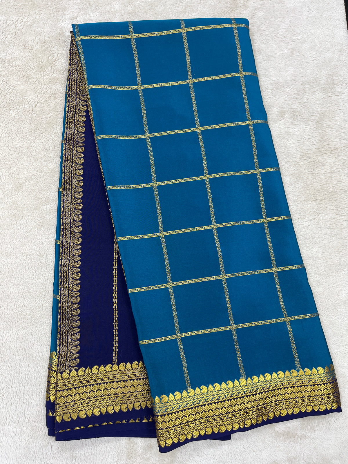 Pure Mysore Silk-Big Checks- 120GSM (1462531)