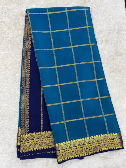 Pure Mysore Silk-Big Checks- 120GSM (1462531)