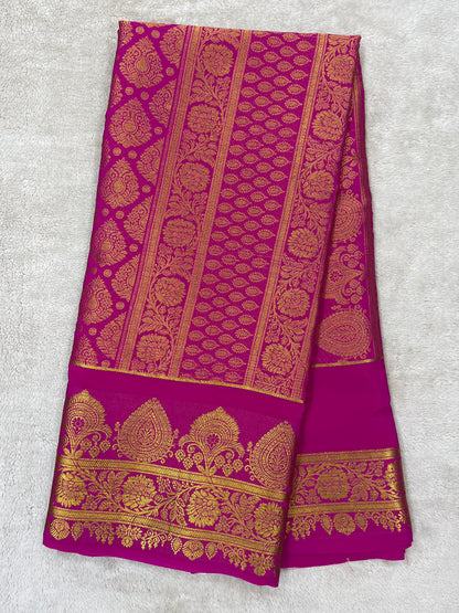 Pure  Mysore silk saree 1463631 (150 GSM)