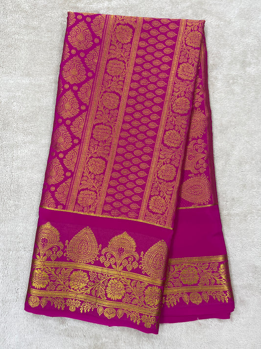 Pure  Mysore silk saree 1463631 (150 GSM)