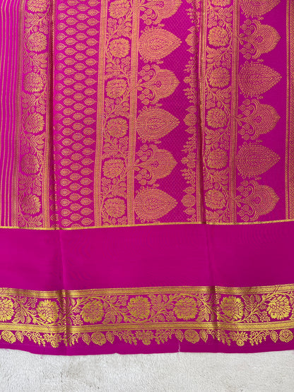 Pure  Mysore silk saree 1463631 (150 GSM)