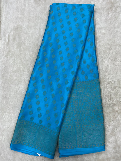 Pure Crepe Mysore Silk brocade - 1145315