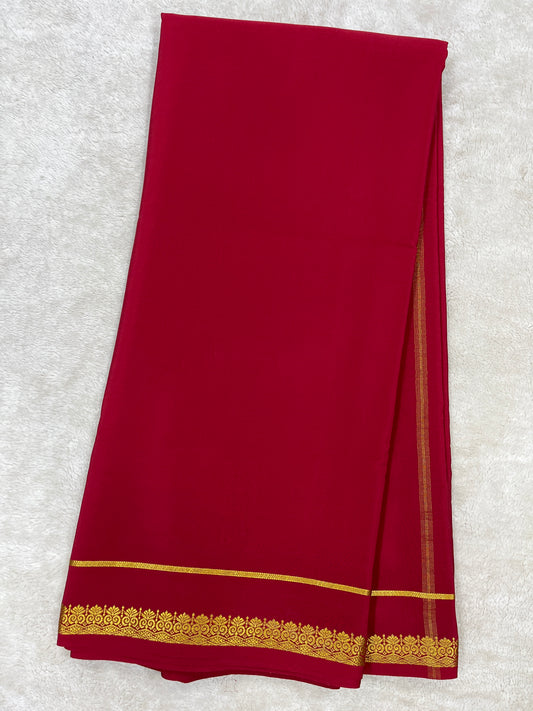 Pure Mysore Silk Saree-(1458476)