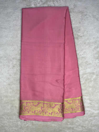 Pure crepe Mysore silk saree-120 GSM(1104002)