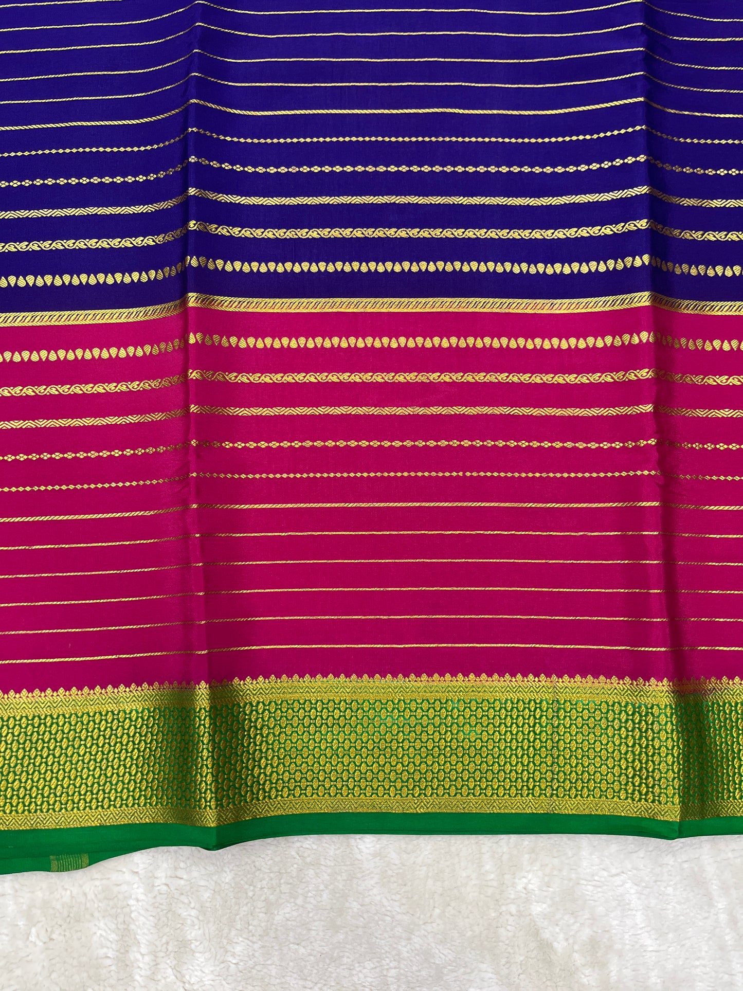 Pure Crepe Mysore Silk Bentex checks butta contrast - 2637795