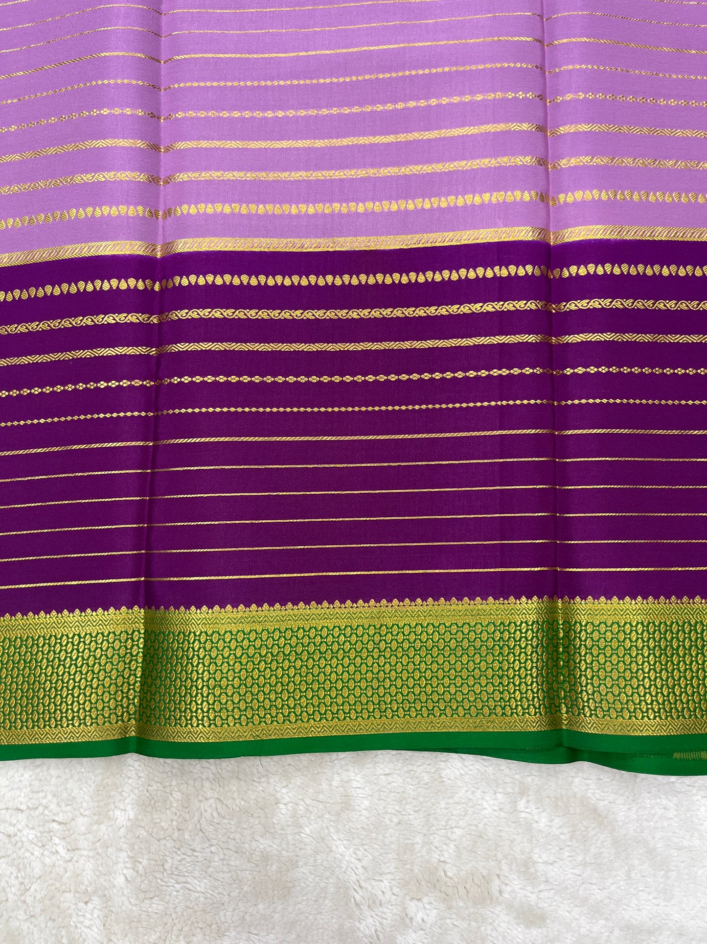 Pure Crepe Mysore Silk Bentex checks butta contrast - 2637795