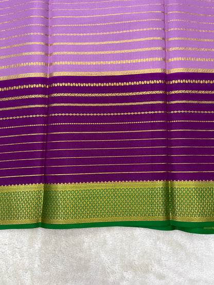 Pure Crepe Mysore Silk Bentex checks butta contrast - 2637795