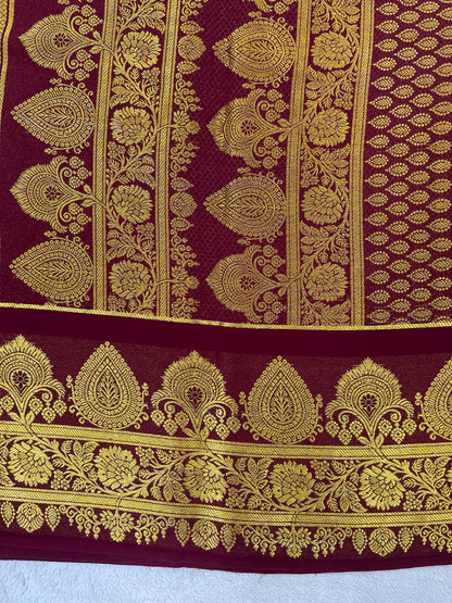 Pure Mysore silk saree 1463631 (150 GSM)