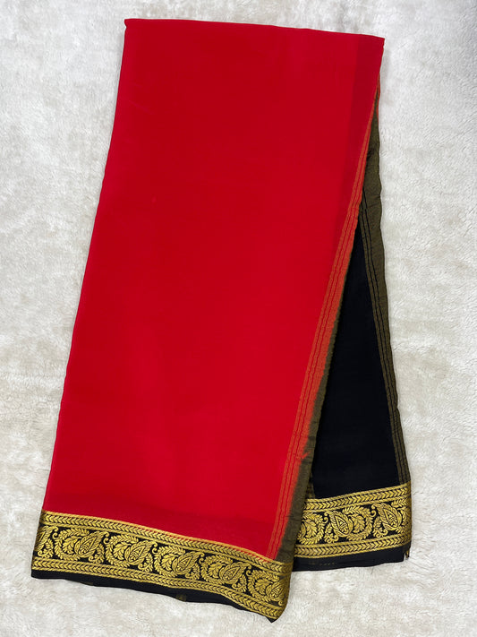 Pure Mysore silk saree-(1458399)