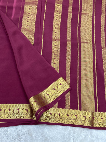 Sliver Based zari Pure Mysore Silk Saree
