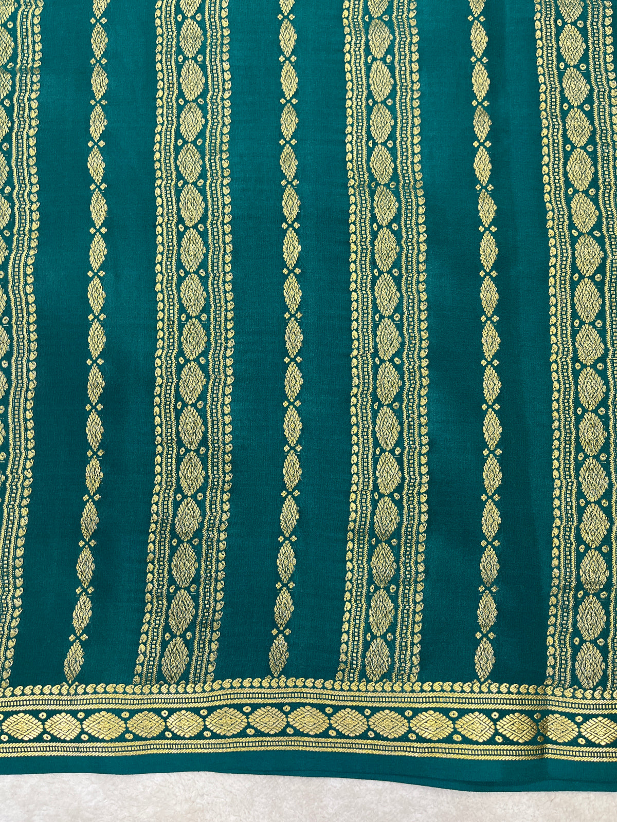 Pure crepe Mysore silk saree 12105102 (120gsm)