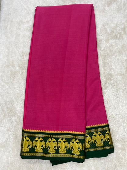 Pure Crepe Mysore Silk gandaberunda - 1146003