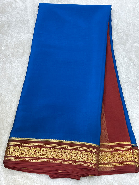 Sliver Based zari Pure Mysore Silk Saree