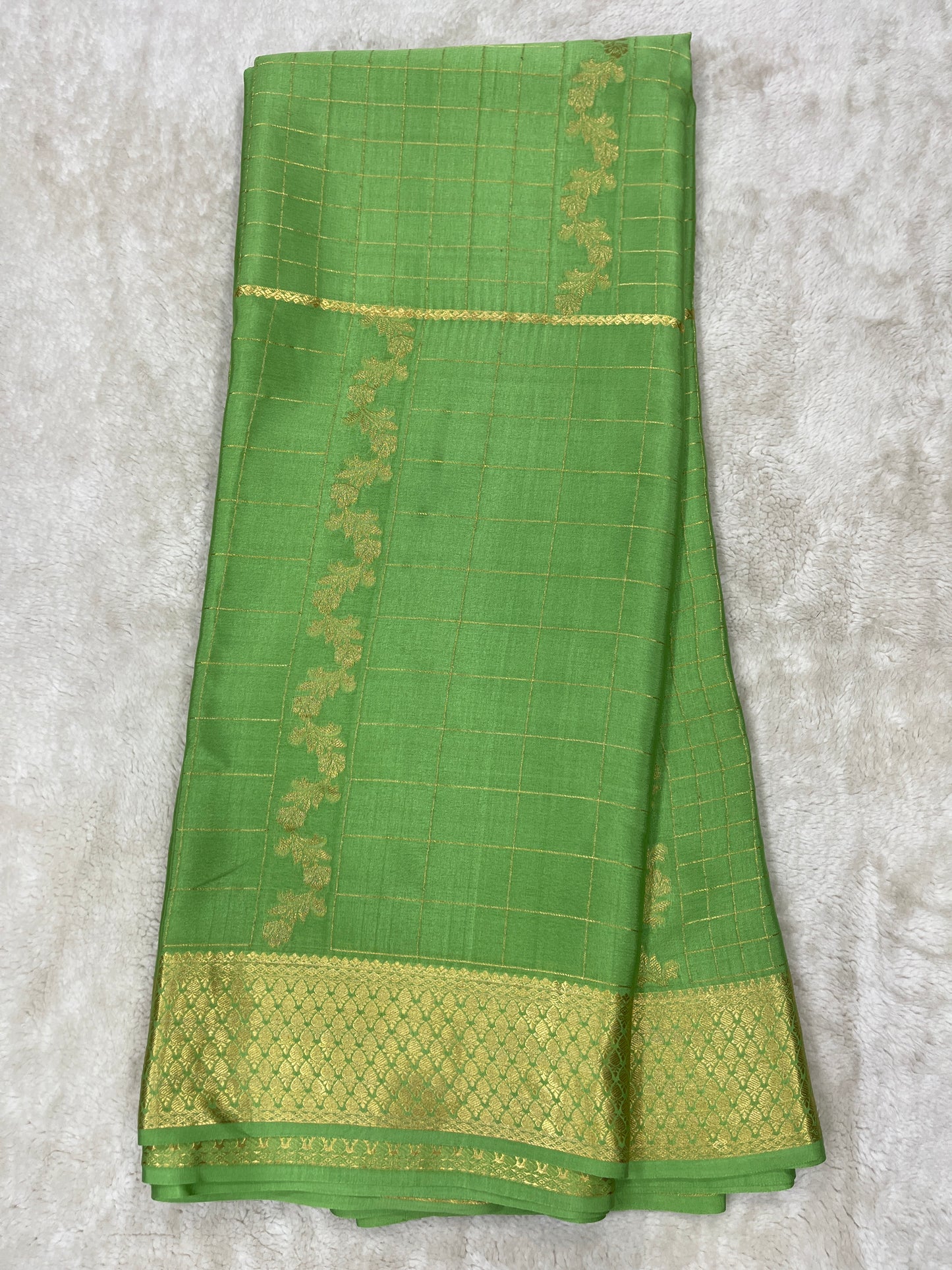 Pure Crepe Mysore Silk Kalanjali checks - 1145308