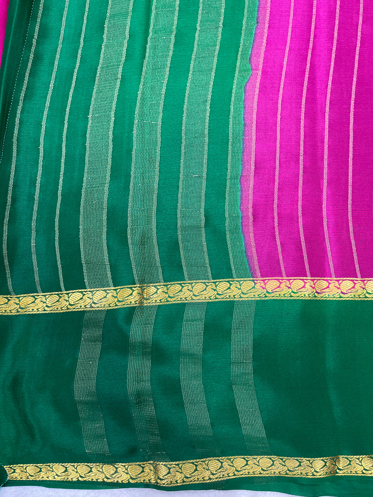 Pure crepe Mysore silk saree 1111801 (60gsm)