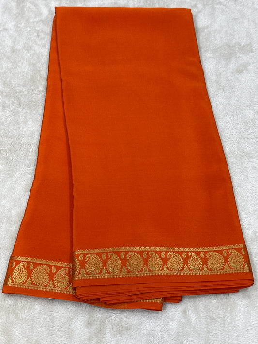 Sliver Based zari Pure Mysore Silk Saree