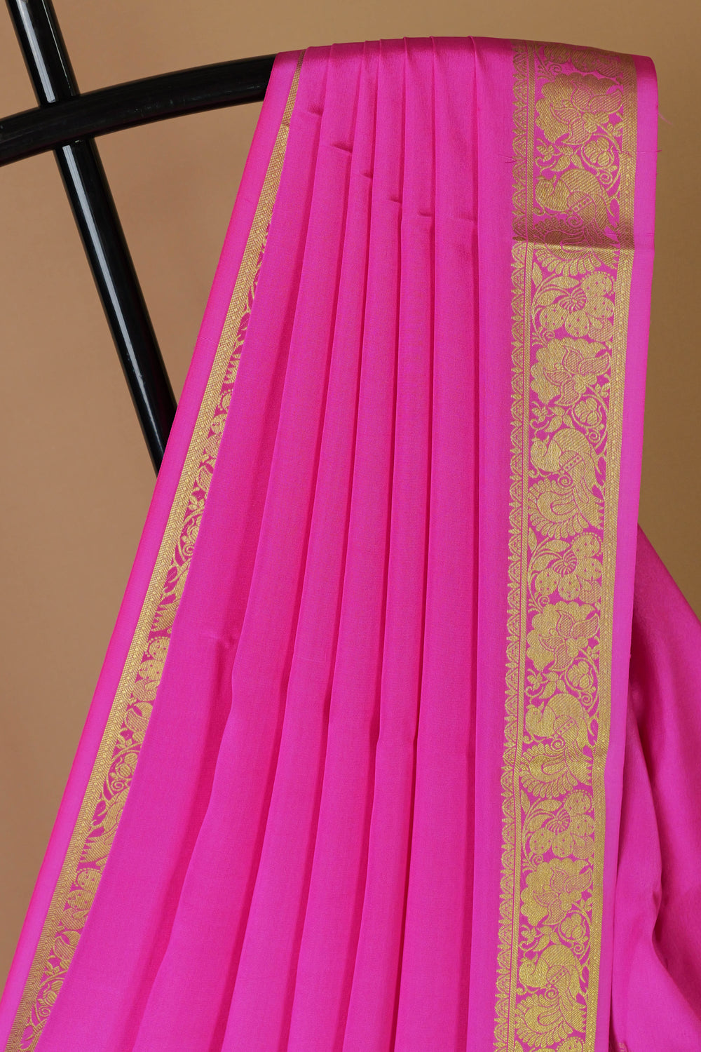 BABY PINK MYSORE SILK CREPE SAREES