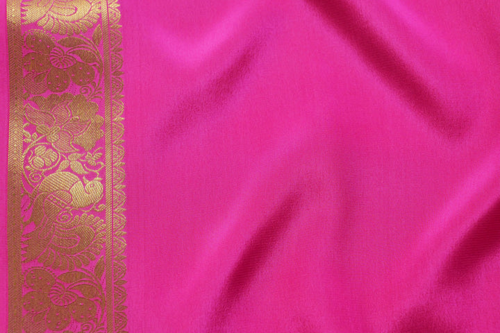 BABY PINK MYSORE SILK CREPE SAREES