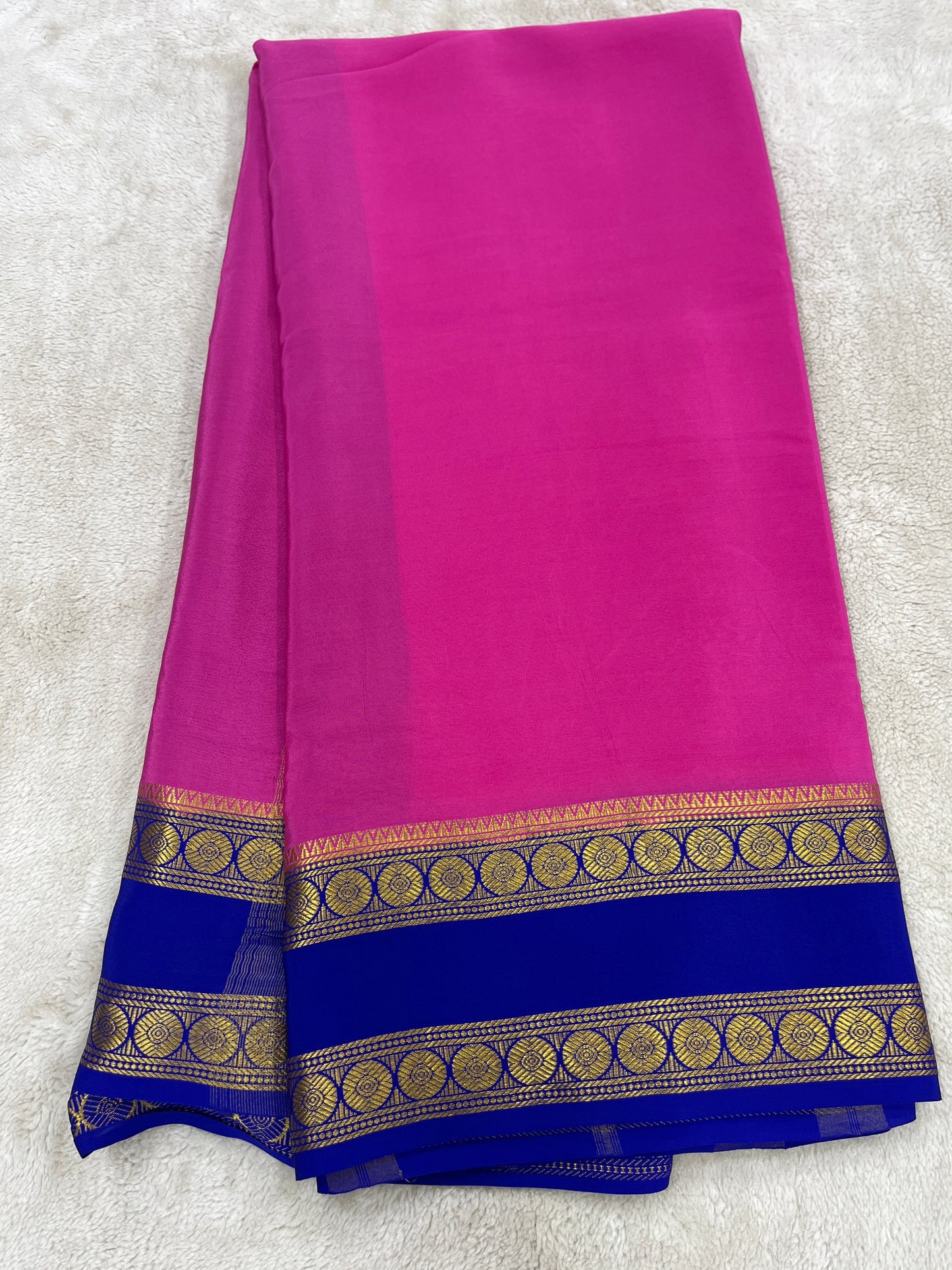 Silver based zari Pure Mysore silk Saree