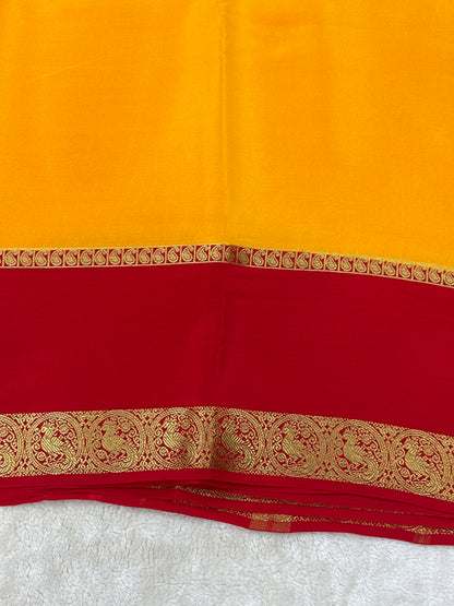 Sliver Based zari Pure Mysore Silk Saree