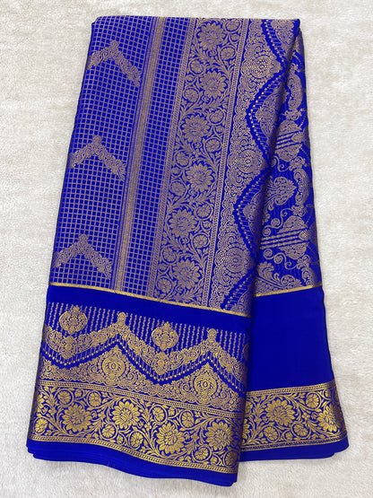 Pure  Mysore silk saree 1463631 (150 GSM )