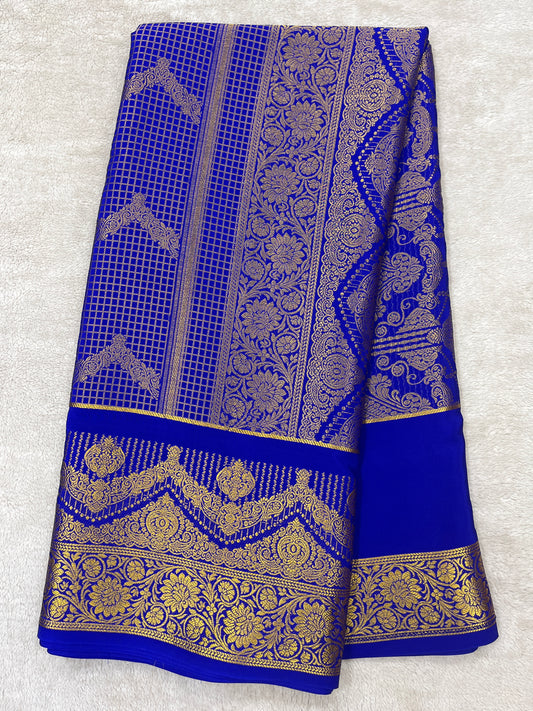 Pure  Mysore silk saree 1463631 (150 GSM )