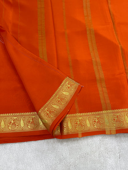 Silver based zari Pure Mysore silk Saree