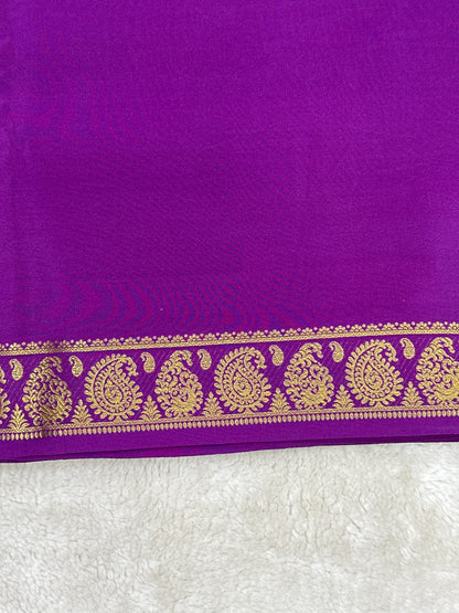 Sliver Based zari Pure Mysore Silk Saree