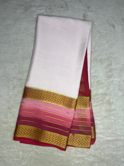 Pure crepe Mysore silk saree-120 GSM(1104002)