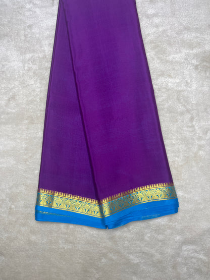 Pure Crepe Mysore Silk Saree-70 Gsm piping contrast (1103601)