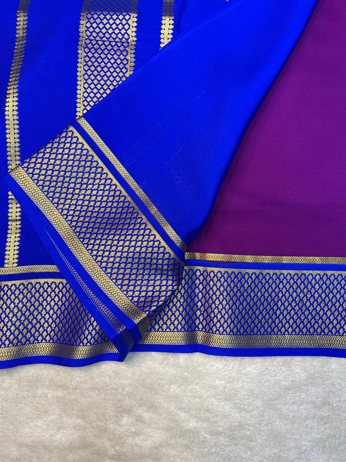 Pure Crepe Mysore Silk Saree-120GSM(16275402)