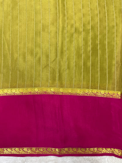 Pure crepe Mysore silk saree 1111801 (60gsm)