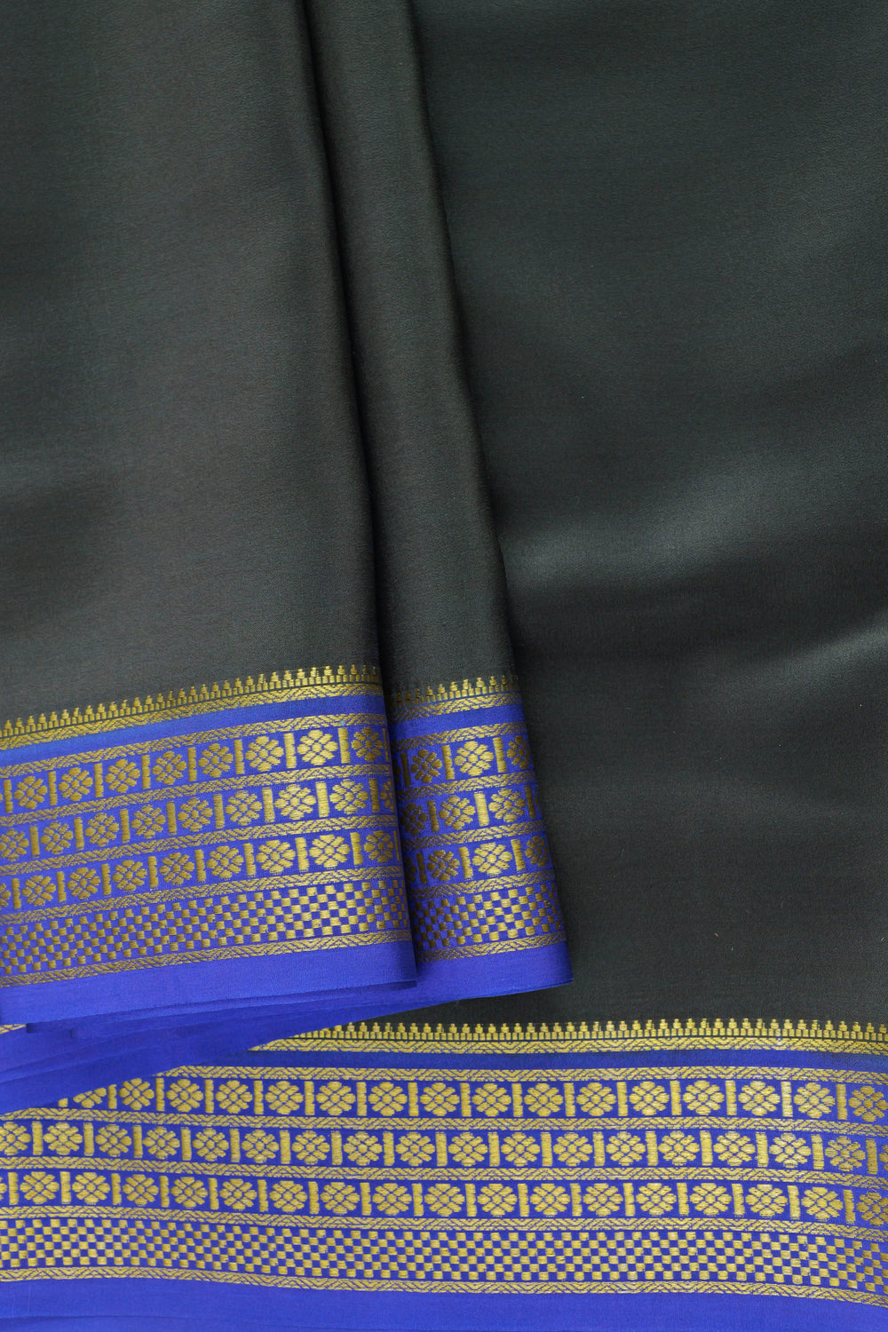 BLUE BORDER IN MYSORE SILK SAREES