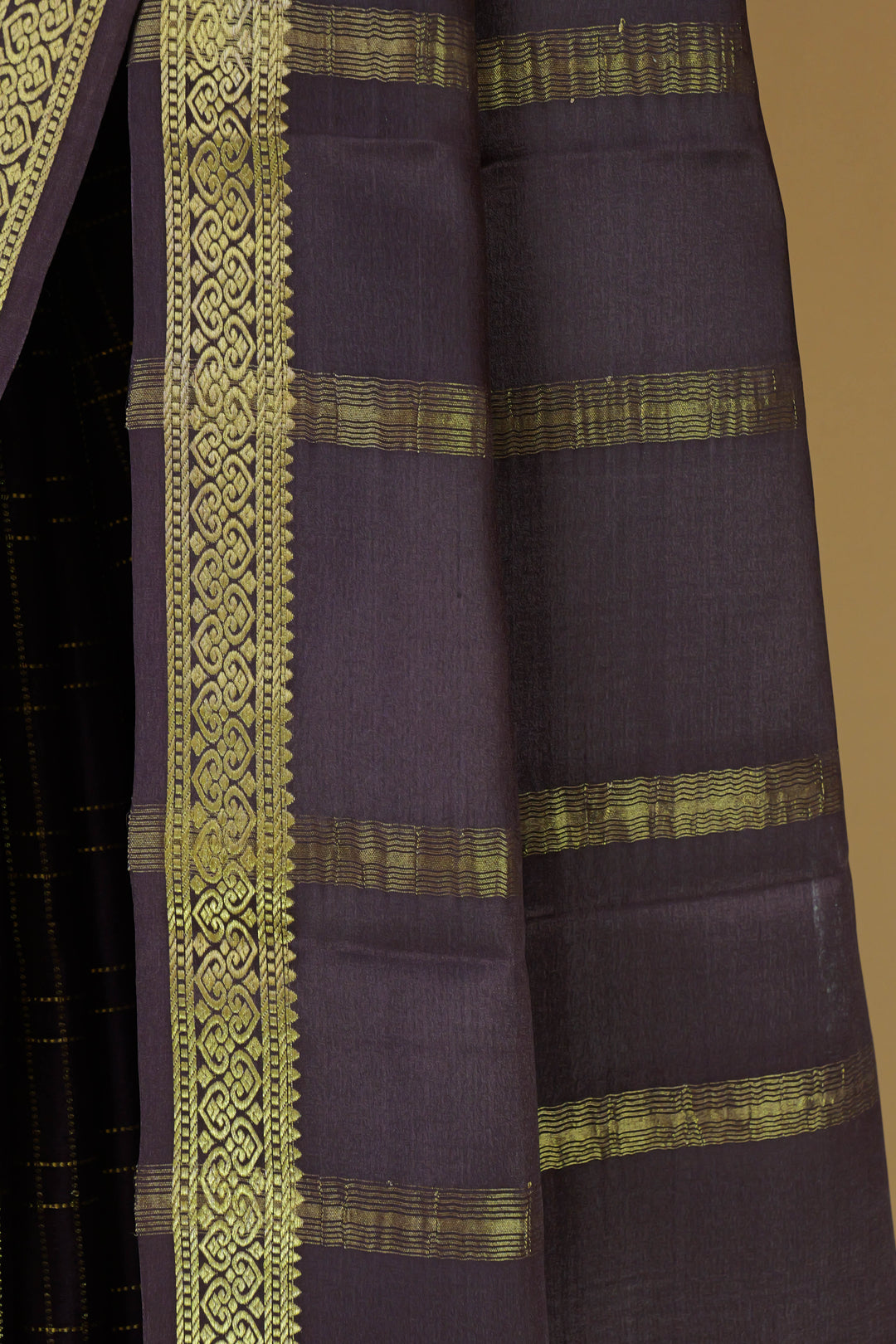 BROWN PURE MYSORE SILK SAREES