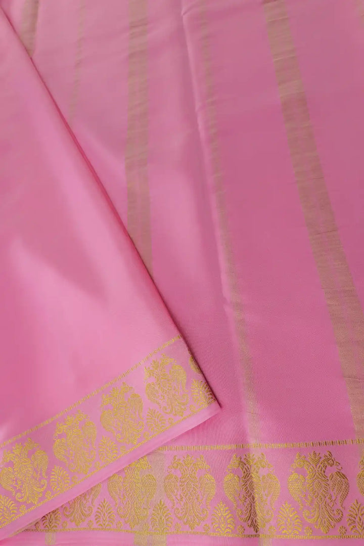 Baby Pink Color Blouse Peace mysore silk sarees collection