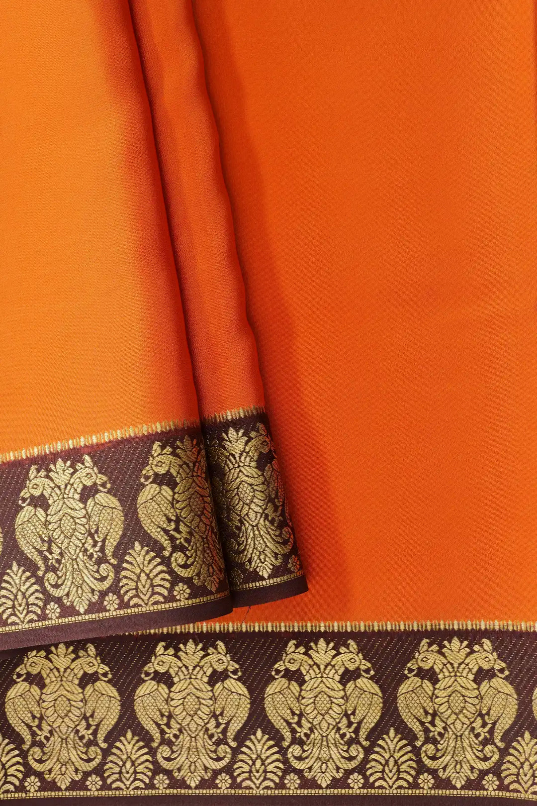 Brown Color Border pure mysore silk sarees