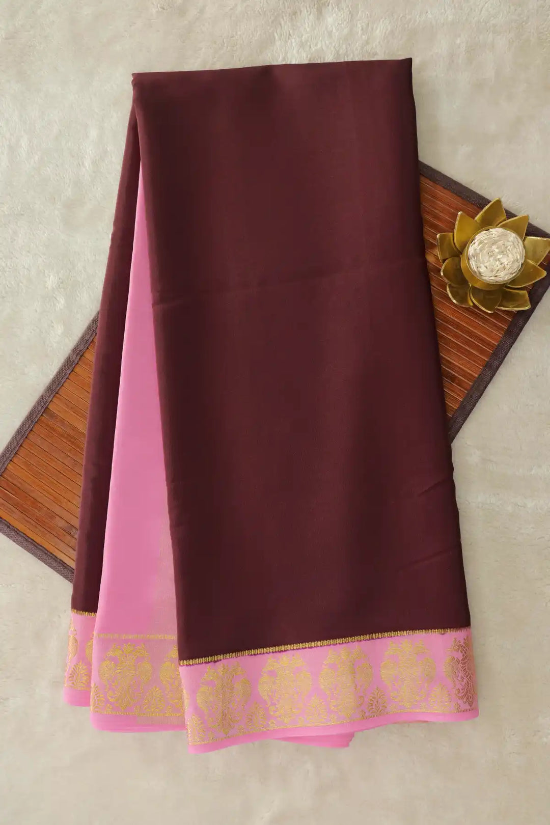 Brown Color mysore silk sarees collection