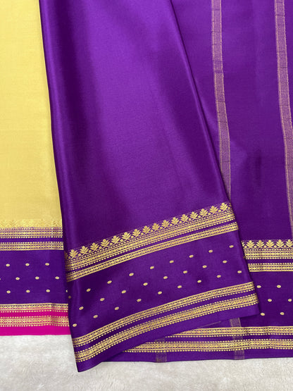 Pure crepe Mysore silk saree 26390101 (100gsm)