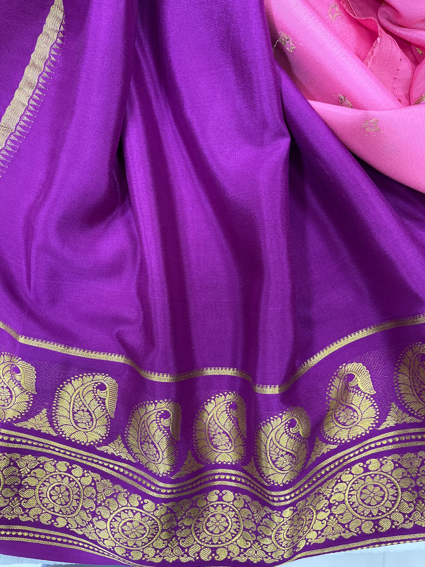Pure crepe Mysore silk KSIC Mango(1104901)