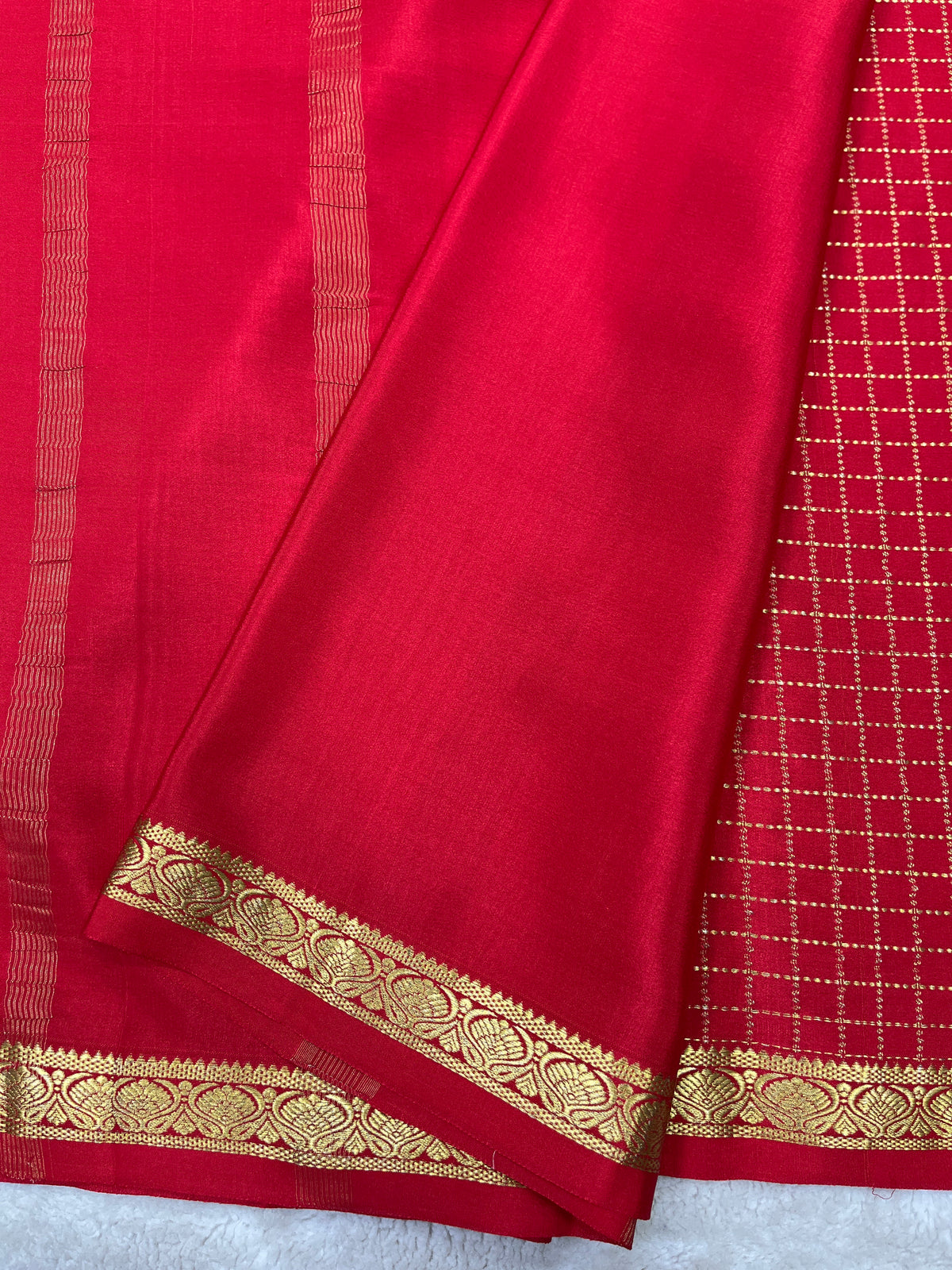Pure crepe Mysore silk saree 12105002 (120gsm)
