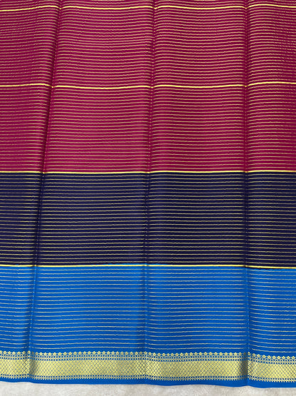 Pure crepe Mysore silk saree 26386509 (70gsm)