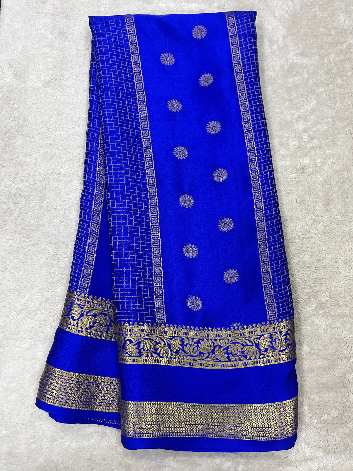 Pure crepe Mysore silk saree 12105001 (120gsm)