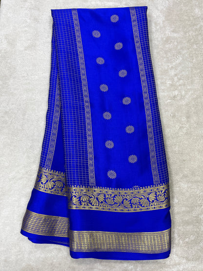 Pure crepe Mysore silk saree 12105001 (120gsm)