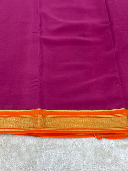 Sliver Based zari Pure Mysore Silk Saree
