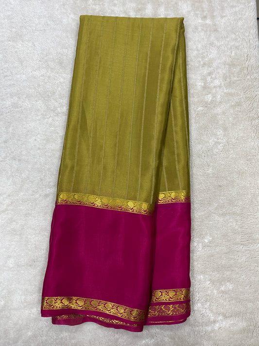 Pure crepe Mysore silk saree 1111801 (60gsm)
