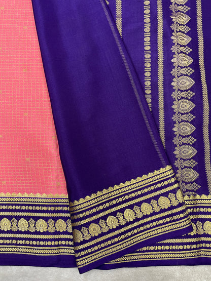 Pure crepe Mysore silk saree 12105103 (120gsm)