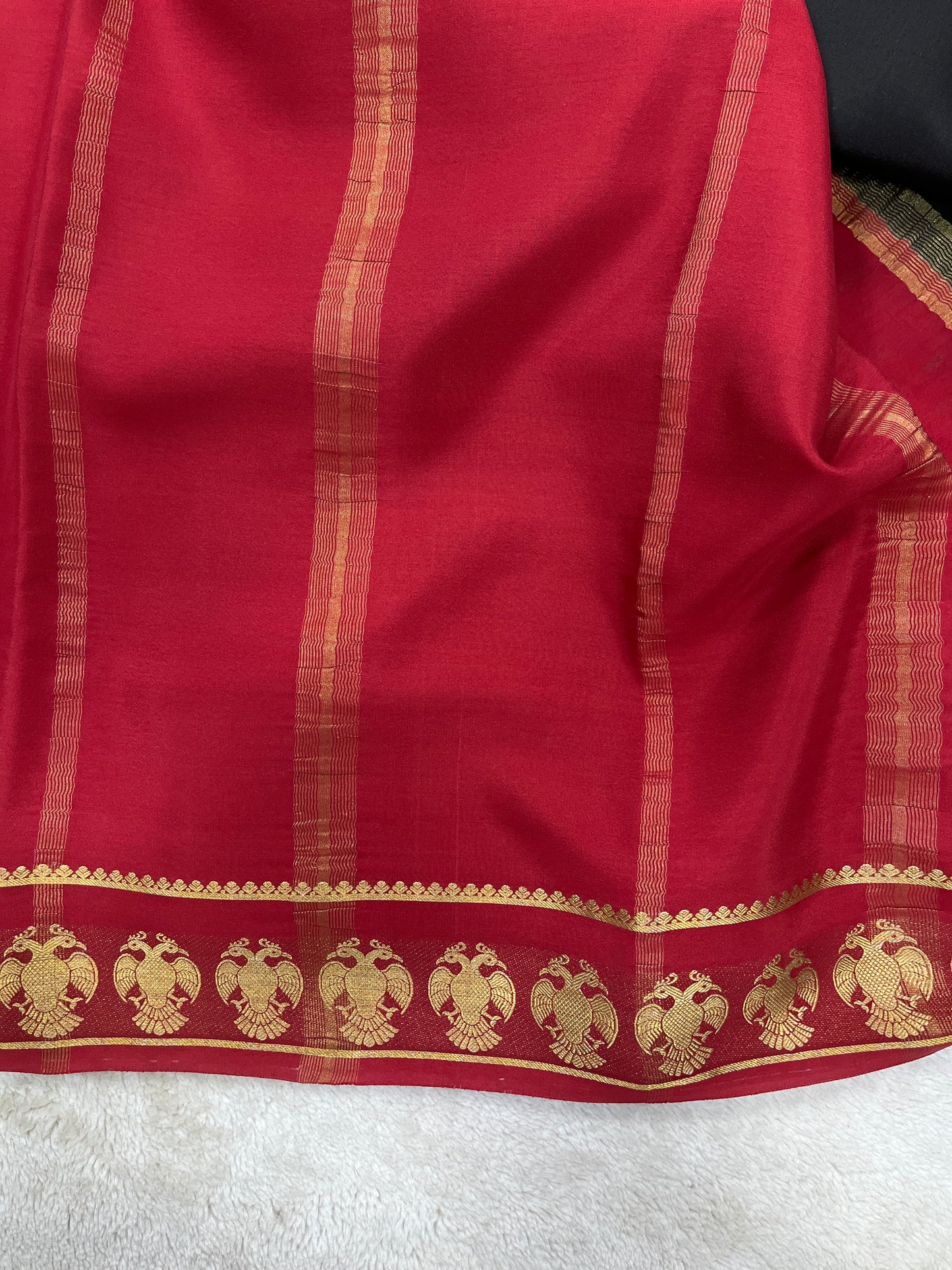 Pure crepe Mysore silk-SVS Garuda(15080805)